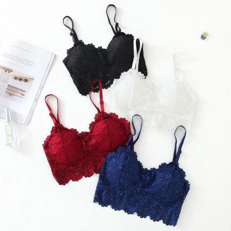 all in one place בגדי נשים Sexy Lace Bralette Tube Tops Bandeau Summer Women Lace Bra Tanks Crop Tops Bandeau Girl Underwear Solid Color Camisole Hot Sale