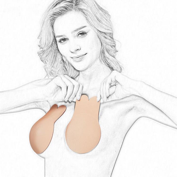 all in one place בגדי נשים FINETOO Women Breast Petals Cute Rabbit Bra Nipple Covers Push Up Invisible Bra Reusable Breast Adhesive Bra Bralette Intimates