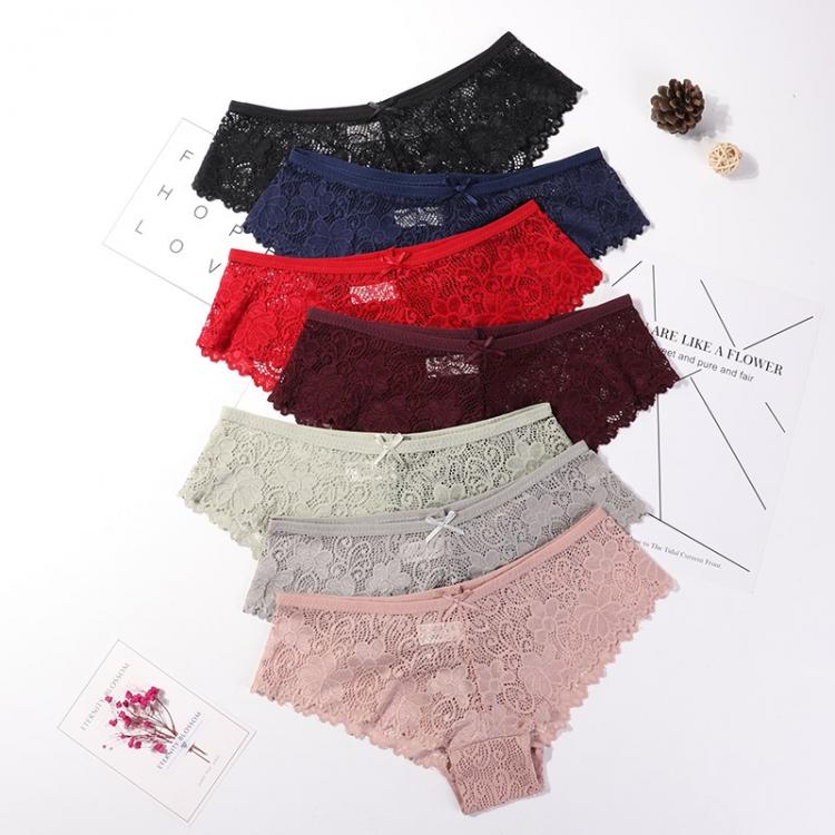 all in one place בגדי נשים 3 Pcs Panties for Woman Underwear Sexy Lace Breathable Soft Lingerie Female Briefs Panty Sexy Transparent Women's Underpants