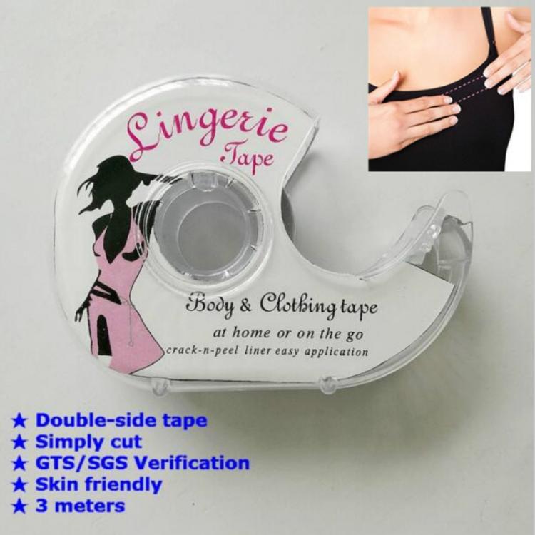 all in one place בגדי נשים Womens Fashion Clear Double Sided Tape for Clothing and Body Transparent Strong Adhesive for All Skin Tones and Fabric 3 Meters