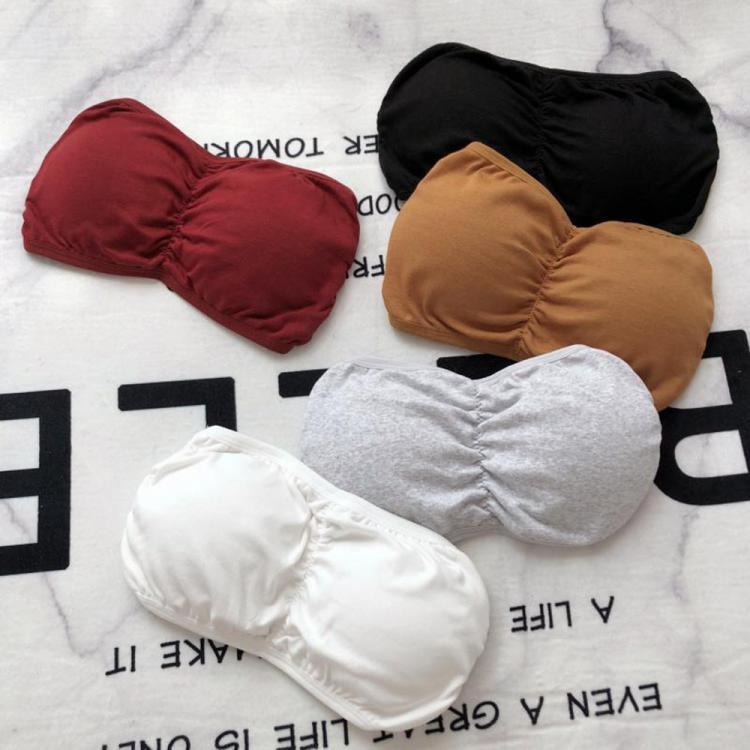 all in one place בגדי נשים Women's Strapless Wireless Bralet Bra Bandeau Crop Top Padded Sexy Bra Push Up Seamless Bras Top Lingerie