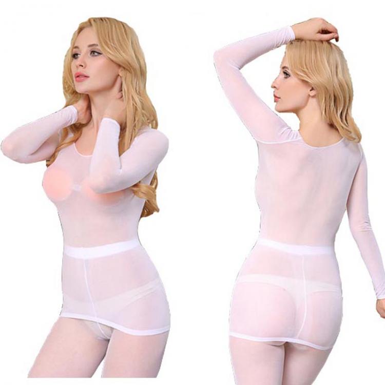 all in one place בגדי נשים Sexy Sheer Mesh See-Through Top Blouse and Leggings Underwear Sunscreen Slim Fit Nude Feeling for Women