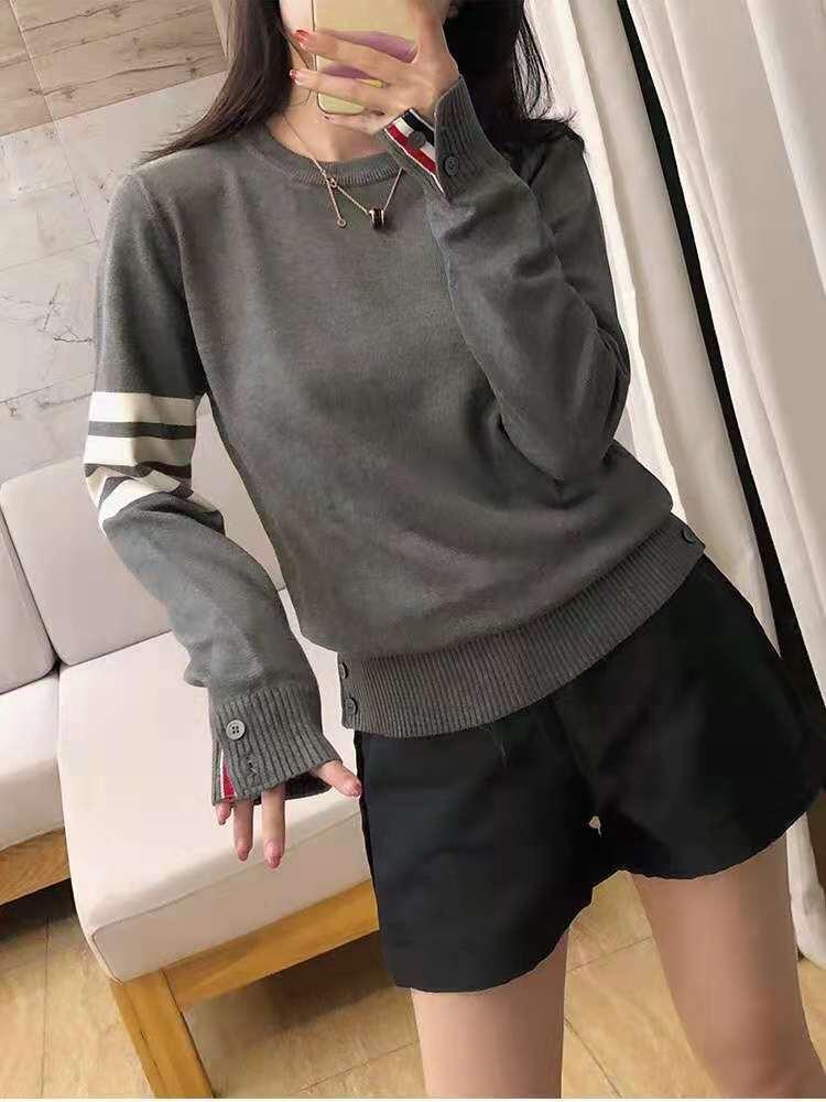 all in one place בגדי נשים Hot Sale Long Sleeve Autumn  winter Lover Couple Wool Sweaters TB Style BrandNew Women Men Knitted O-Neck Sweater Fashion Top