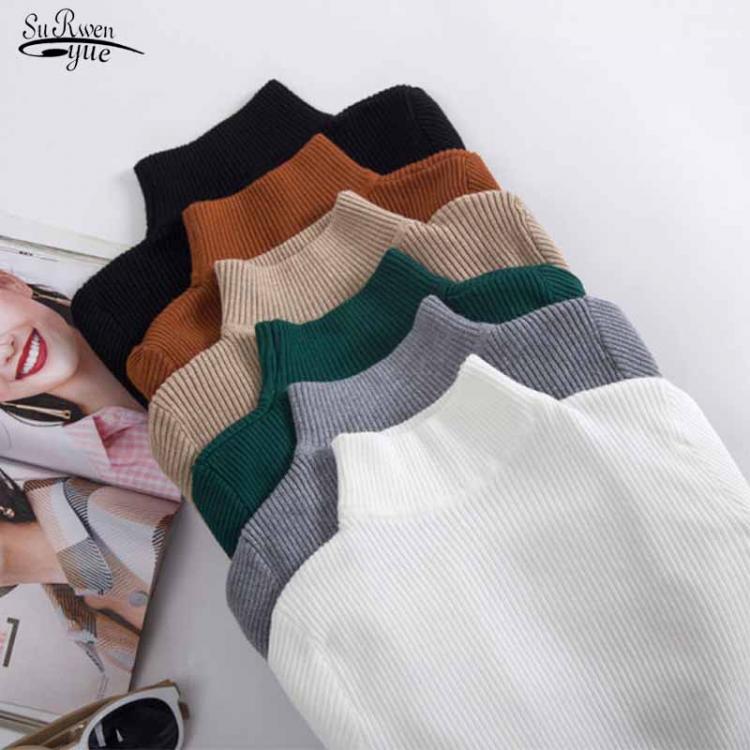 all in one place בגדי נשים Autumn Winter Turtleneck Long Sleeve Sweater Knitted Slim Sweaters Women Casual Pullovers Women's Sweaters Pull Femme 10643
