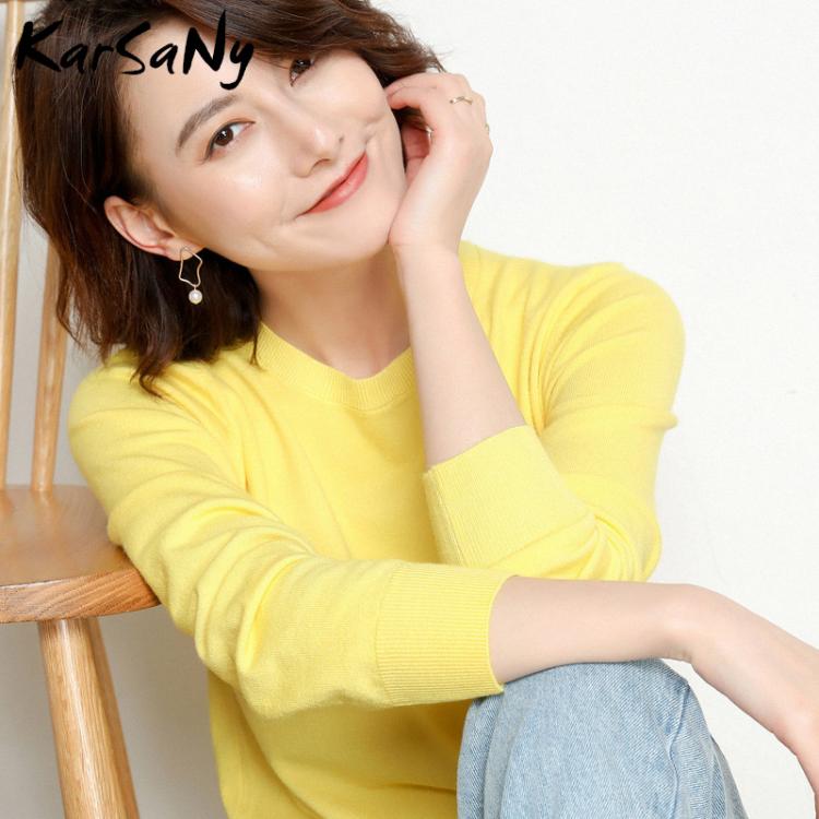 all in one place בגדי נשים Yellow Cashmere Sweater For Women Sweaters Female Pink Wool Winter Woman Sweater Knitting Pullovers Knitted Sweaters Jumper 2021