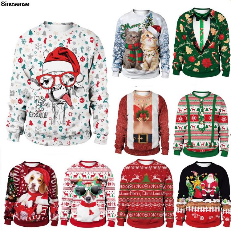 Women Men Ugly Christmas Sweater 