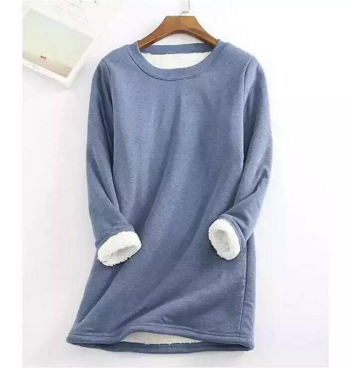 all in one place בגדי נשים Autumn Winter Knitted Sweater Women Pullover O Neck Long Sleeve Femmle Loose Plus Size Warm Sweater Female Long  Add Plush Tops