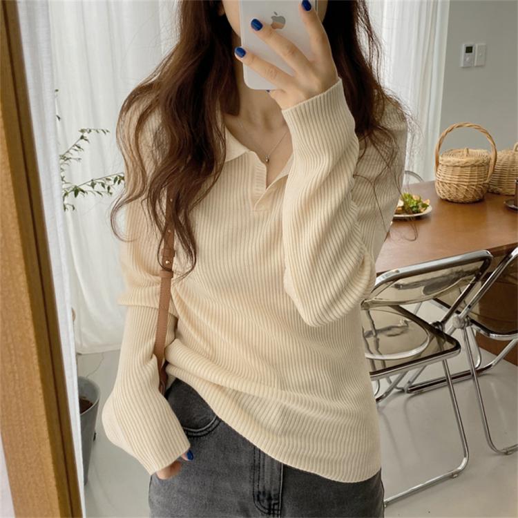 all in one place בגדי נשים Alien Kitty Korean Elegant Elastic V-Neck Full Sleeves Autumn Tops Mujer Gentle High Quality Solid Loose Knitted New Sweaters
