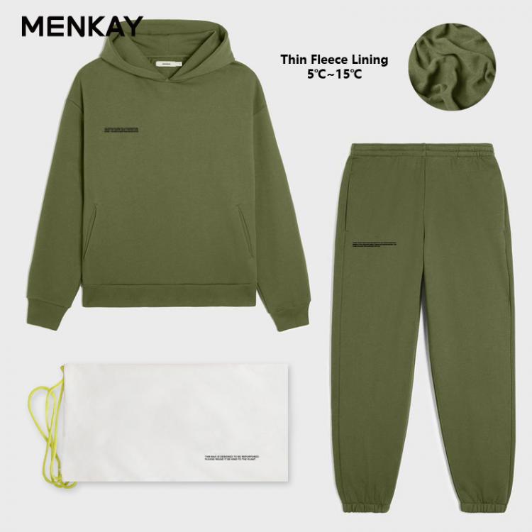 all in one place בגדי נשים MENKAY Cotton Hooded Sweatshirts Hoodies Track Pants Joggers Women Tracksuits Two Piece Sets Sweatpants Sweatsuits Autumn Winter