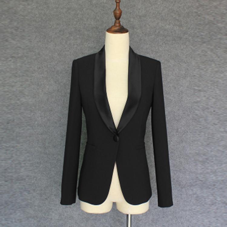 all in one place בגדי נשים HIGH QUALITY New Fashion 2021 Designer Blazer Jacket Women's Single Button Shawl Collar Blazer Outer