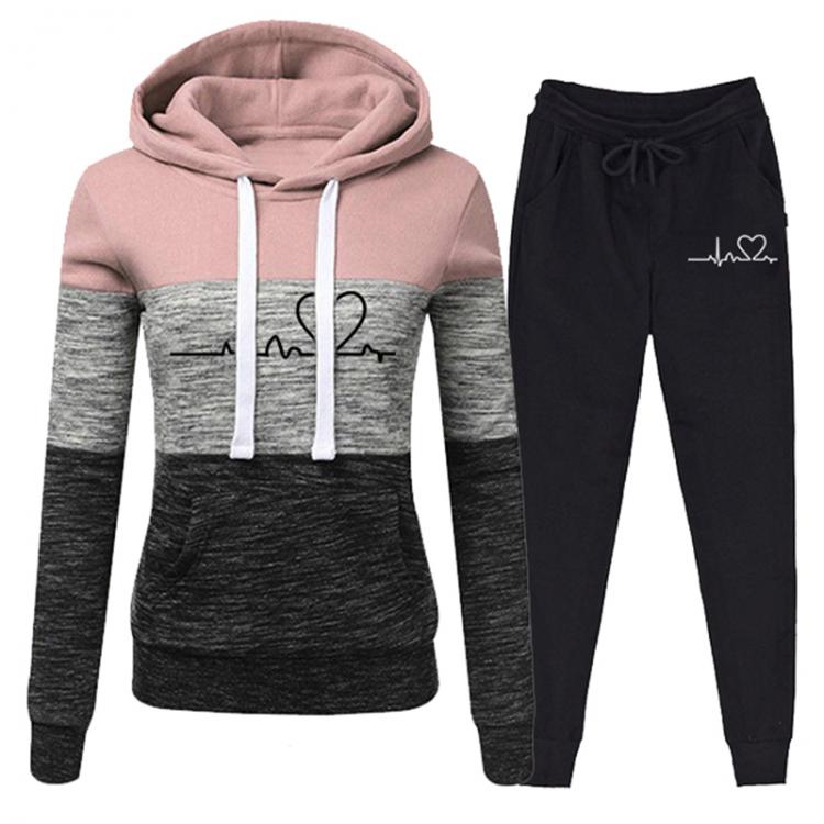 all in one place בגדי נשים Casual Tracksuit Women Two Pieces Set Sweatshirts Pullover Hoodies Suit Female Jogger Pants Outfits Chandals Mujer Size S-4XL