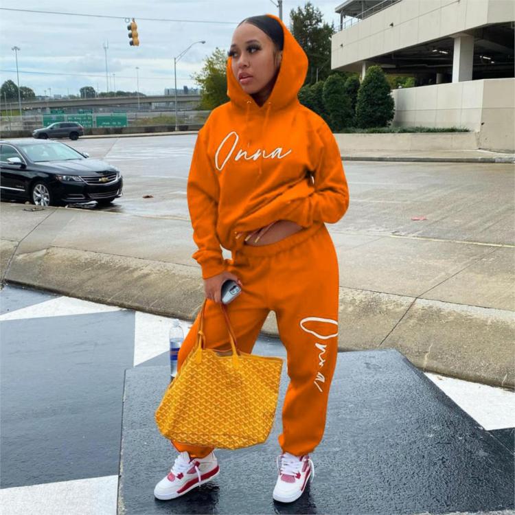 all in one place בגדי נשים Two Piece Outfits for Women Fall Clothes Long Sleeve Hoodies and Pants Sweat Suits Lounge Wear Matching Sets Tracksuit
