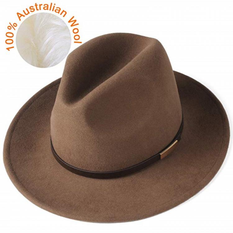 all in one place אביזרי נשים FURTALK Fedora Hat for Women Men 100% Australian Wool Felt Wide Brim Hat Vintage Jazz Fedora Hat Couple Cap Winter chapeau femme