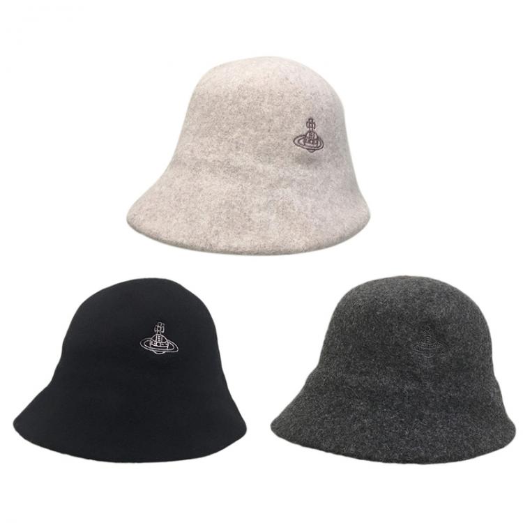 all in one place אביזרי נשים E8FA Korean Version Casual Saturn Embroidery Bucket Plush Wool Fisherman Basin Hat Outdoor Trend Friend Fall Winter