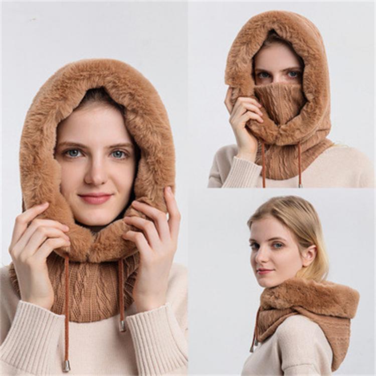 all in one place אביזרי נשים Hats for Women Beanie Ski Mask Plush Keep Warm Outdoor Cycling Hiking Solid Adjustble Women Winter Hat New Gorros Invierno Mujer