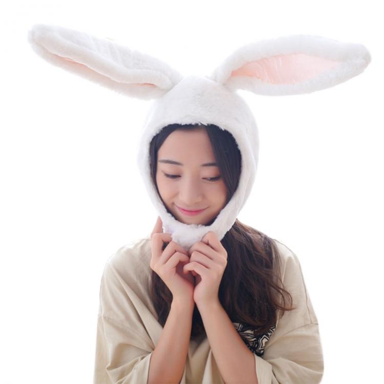 all in one place אביזרי נשים Funny Plush Bunny Ears Hood Hat Rabbit Eastern Cosplay Costume Headwear Props