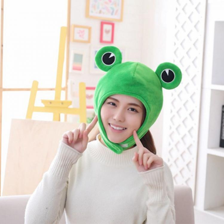 all in one place אביזרי נשים Novelty Funny Big Frog Eyes Cute Cartoon Plush Hat Toy Green Full Headgear Cap Cosplay Costume Party Dress Up Photo Prop