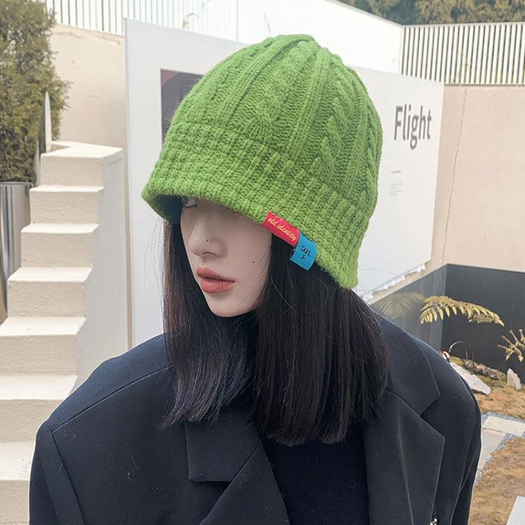 all in one place אביזרי נשים Women's Winter Knitted Hat Woolen Twist Fisherman Hat Autumn New Short Brim Stitching Beanie Basin Hat Girl's Warm Casua