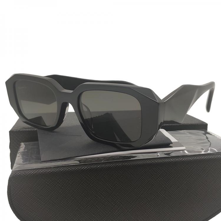 all in one place אביזרי נשים Polygon Water Chestnut Personality Brand Black Shades Retro Sun Rectangular Weird Acetate Sunglasses Black 2020 Designer Large