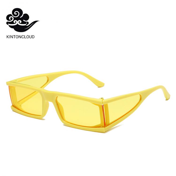 all in one place אביזרי נשים 2021 Teens Teenagers Flat Top Men Square Womens Thin Lady Girl Geometric PC Small Frame Slim Woman Groovy Plastic Sunglasses