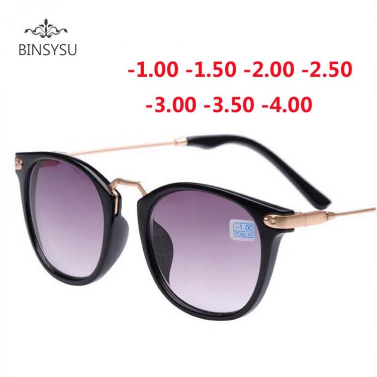 all in one place אביזרי נשים New Finished Myopia Sun Glasses Fashion Gray Lens Metal Legs With Degrees Sunglasses -1 -1.5 -2.0 -2.5 -3.0 -3.5 -4.0