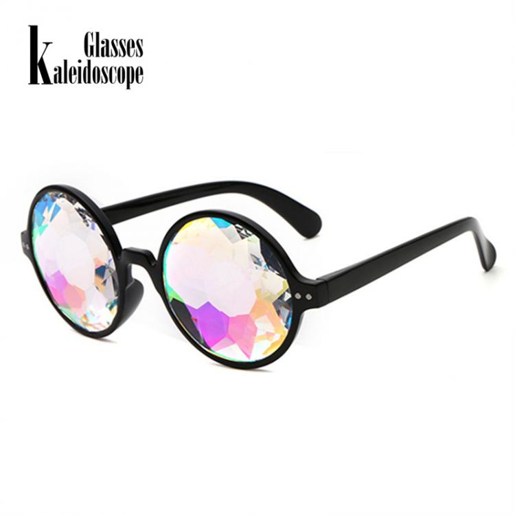 all in one place אביזרי נשים Kaleidoscope Glasses Rave Men Round Kaleidoscope Sunglasses Women Party Psychedelic Prism Diffracted Lens EDM Sunglasses Female