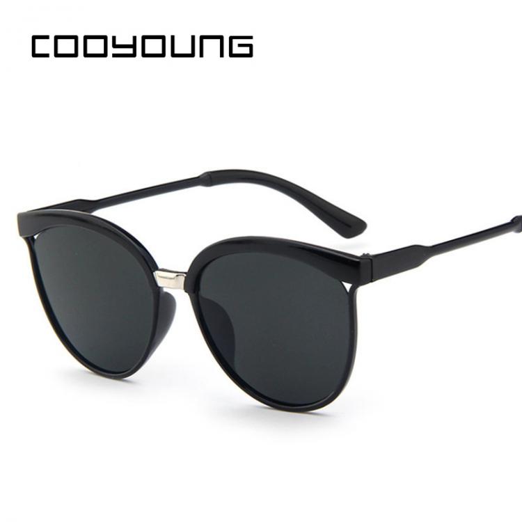 all in one place אביזרי נשים COOYOUNG Cat Eye Sunglasses Women Brand Designer Fashion Coating Mirror Sexy Cateye Sun Glasses UV400 Women's Glasses