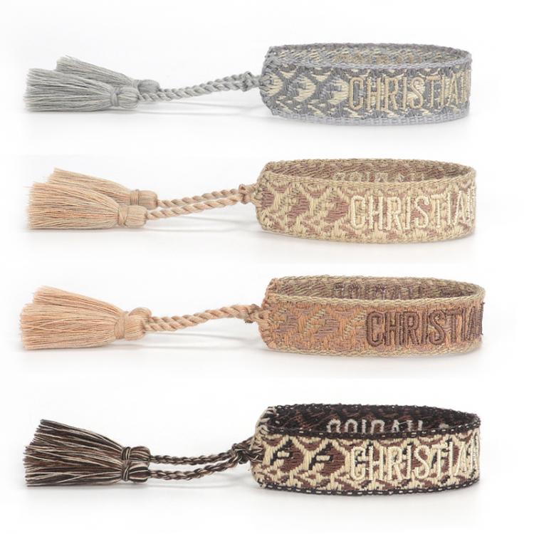 all in one place אביזרי נשים Woven Friendship Bracelet For Women Leopard Printed Rope Bracelet Embroidery Braided Bracelets With Tassel Wholesale Jewelry