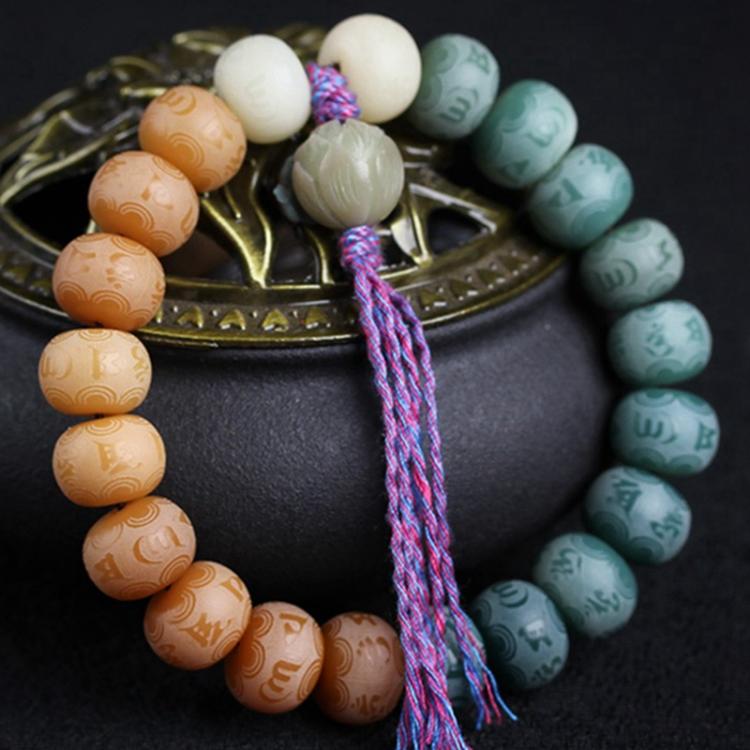 all in one place אביזרי נשים Original Design Six Words Bodhi Beads  Bracelets with Lotus Pendent Handmade Lucky Bangles for Women