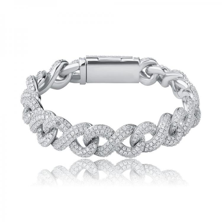 all in one place אביזרי נשים LINGXIA 2021NEW 13mm Fashion Miami Cuban Chain Bracelet Copper Material Bracelet Iced Cubic Zirconia Hip Hop Charm Jewelry Gift
