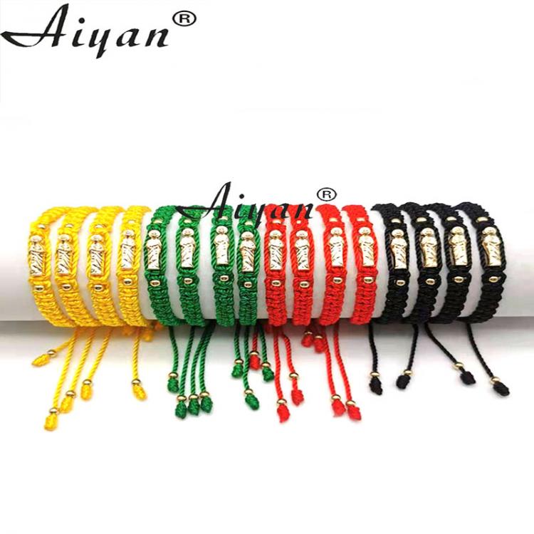 all in one place אביזרי נשים 12 Pieces Virgin Mary And The Father Nylon Thread Braided Bracelet Can Be Given As A Gift And  Can Pray  Many  Colors To  Choose