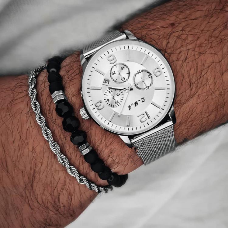 all in one place אביזרי נשים 2pcs/set Crown Charm Bracelet Men 2021 New Fashion Stone Bead Chain Bracelet For Men Jewelry Gift