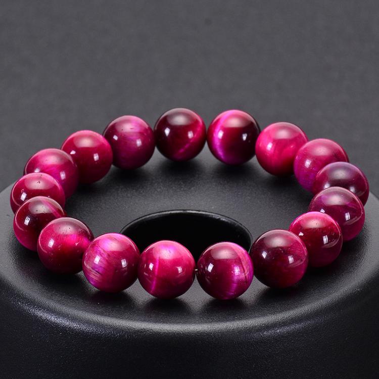 all in one place אביזרי נשים 6mm 8mm 10mm Natural Stone Rose Tiger Eye  Beaded Bracelet For Women Men Friend Jewelry