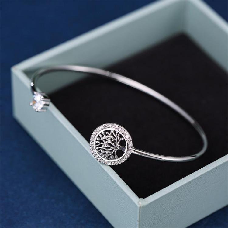 all in one place אביזרי נשים Dainty Tree of Life Open Cuff Bangle Bracelet for Women Trendy Cute Banquet Wedding Jewelry Gift
