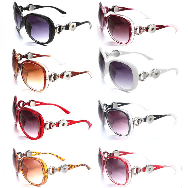 all in one place אביזרי נשים New Snap Button Jewelry Sunglasses Retro Oval Glasses Eyewear Sunglasses Fit 18mm Snap Button For Women Snap Jewelry