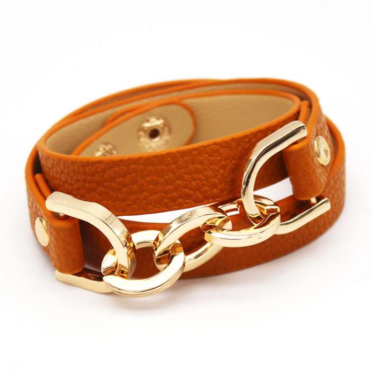 all in one place אביזרי נשים TOTABC Fashion Leather Bracelets For Women Jewelry Wholesale Punk Cool Charm Women Round Wrap Christmas Gifts