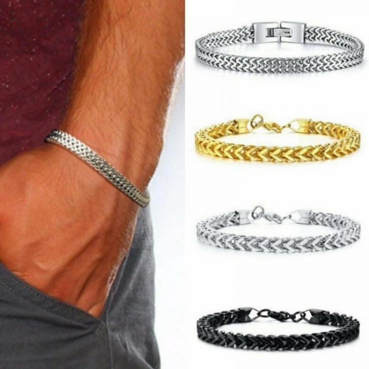 all in one place אביזרי נשים 1pc Men's Bracelet High Quality Stainless Steel Bracelet Male Snake Chain On Hand Men's Chain Bangle Rock Jewelry Gifts 