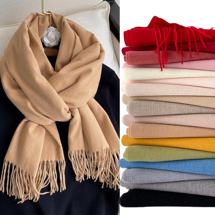 all in one place אביזרי נשים Women Cashmere Scarf Solid Thick Warm casual Winter Scarves for Ladies Hijabs Pashmina Shawls Wraps Tassel Female Echarpe 2021