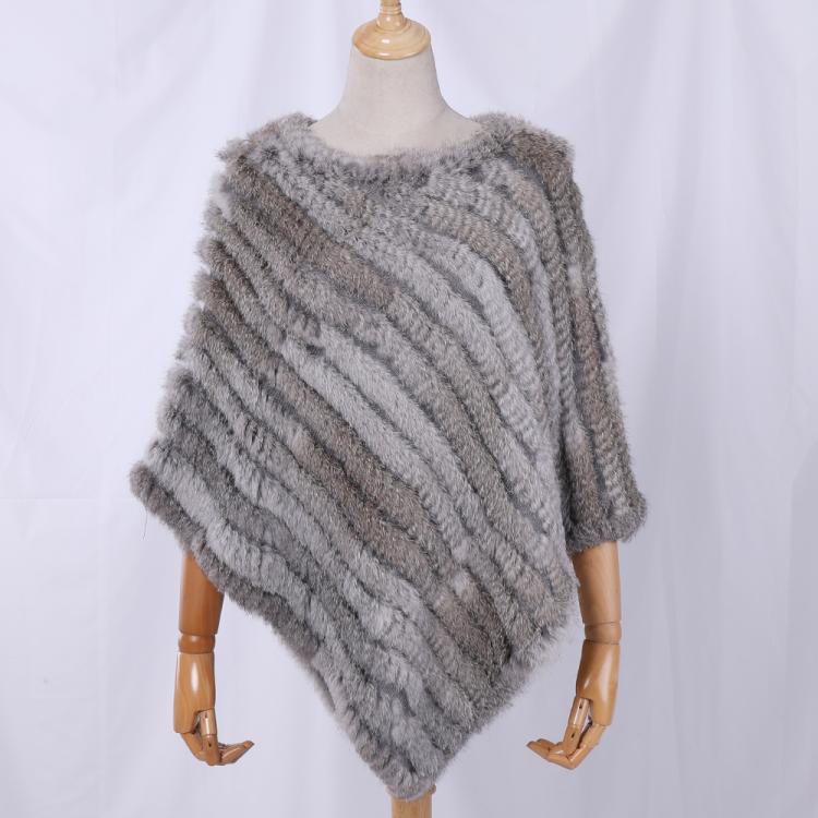 all in one place אביזרי נשים 2021 Hot Sale Women Real Rabbit Fur Shawl Natural Real Knitted Real Rabbit Fur Poncho Scarf Autumn Winter Rabbit Fur Pashmina