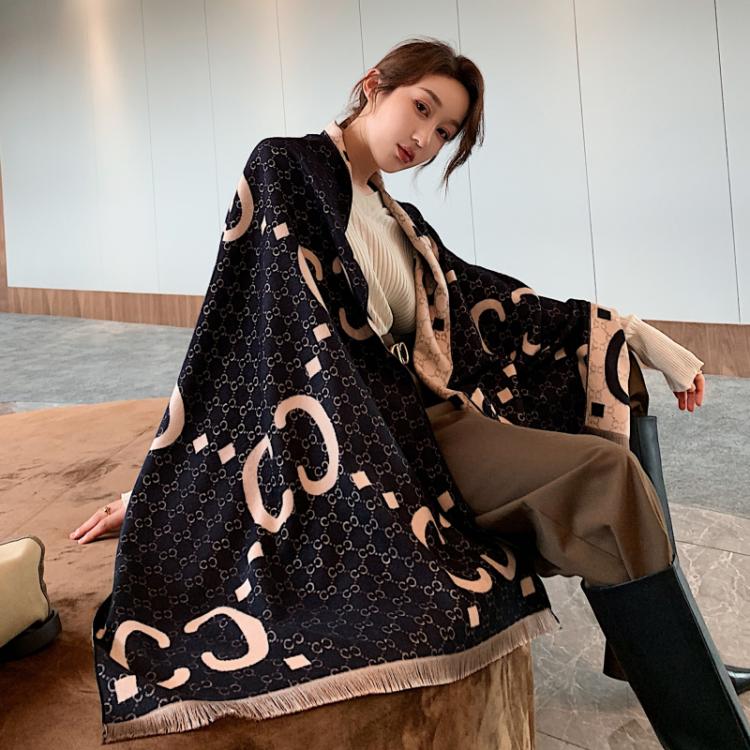 all in one place אביזרי נשים 2021 Luxury Brand Thick Cashmere Scarf Women Design Warm Pashmina Blanket Shawls Bufanda Poncho Ladies Warps Neckerchief Echarpe