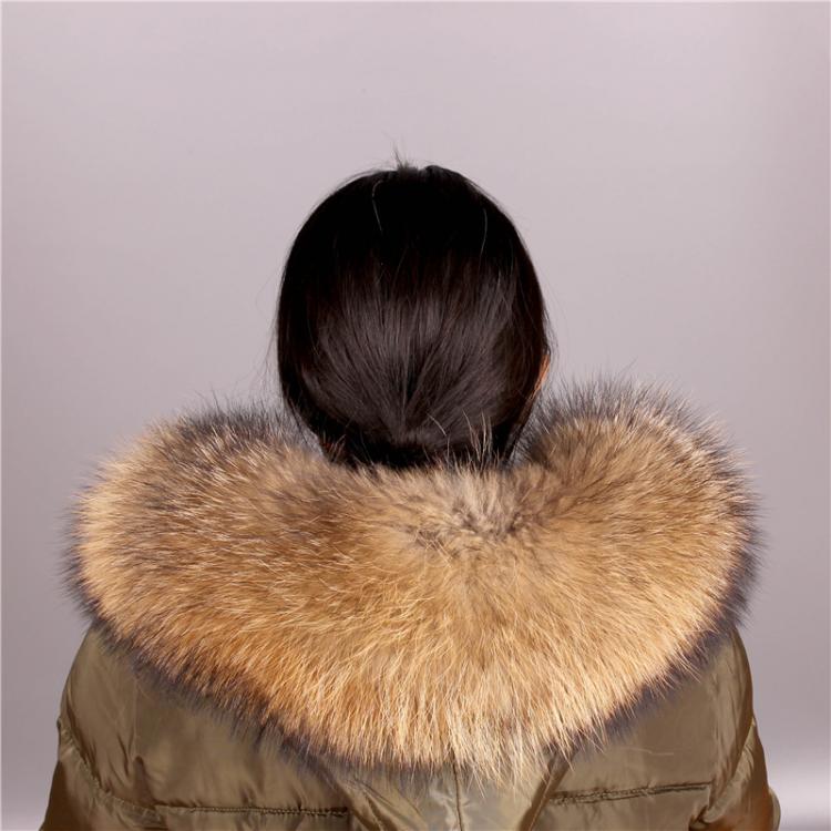 all in one place אביזרי נשים Real Raccoon Fur Collar Womens Natural Fur Gray Collar Real Fur Shawl Raccoon collar Fur Scraves Raccoon Fur