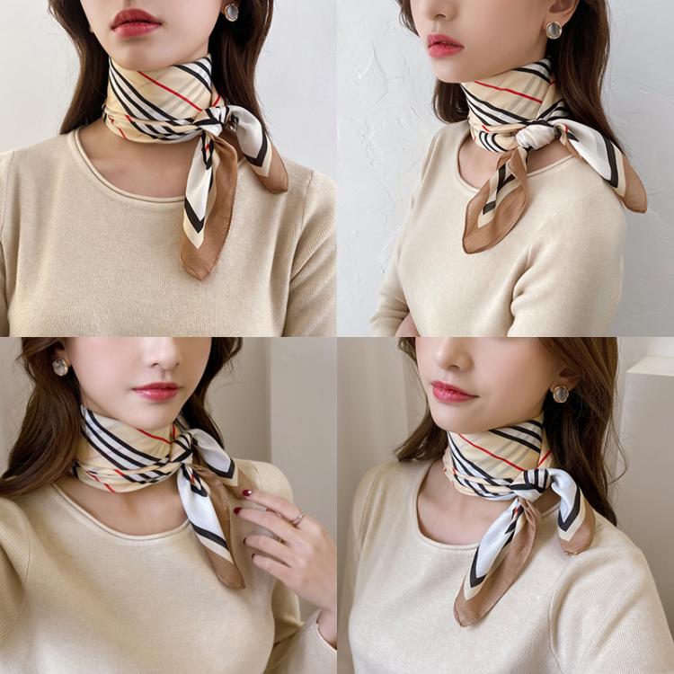 all in one place אביזרי נשים Luxury Brand 2021 New Designer Silk Square Scarf Women Satin Neck Hair Tie Band Summer Beach Hijab Head Female Foulard 70*70cm