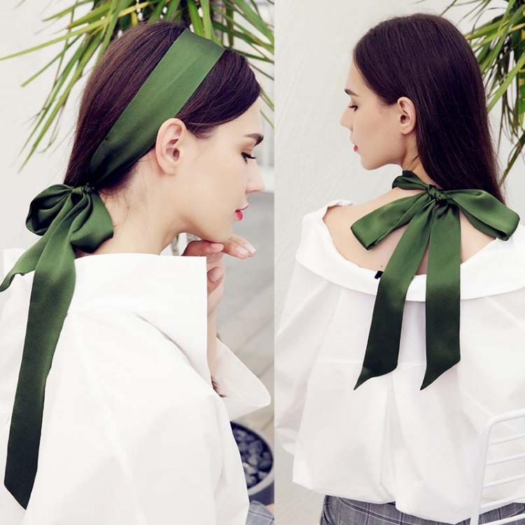 all in one place אביזרי נשים HOT Pure Satin Silk Scarf For Women Small Long Neck Hair Scarves Bag Strap Neckerchiefs Fashion Elegant Belt Tie Handbag Ribbons