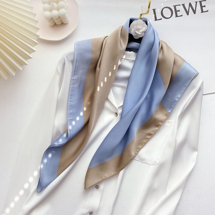 all in one place אביזרי נשים 2021 Summer Luxury Brand Silk Scarf Square Women Shawls Wraps Fashion Office Lady Small Hair Neck Hijabs Foulard Bandana 70*70cm
