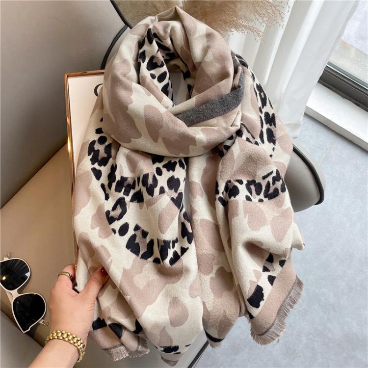 all in one place אביזרי נשים Women Cashmere Scarf Winter Wram Leopard Hijab Thick Pashmina Shawls Lady Wraps Printed Blanket Tassel Large Bufanda Echarpe