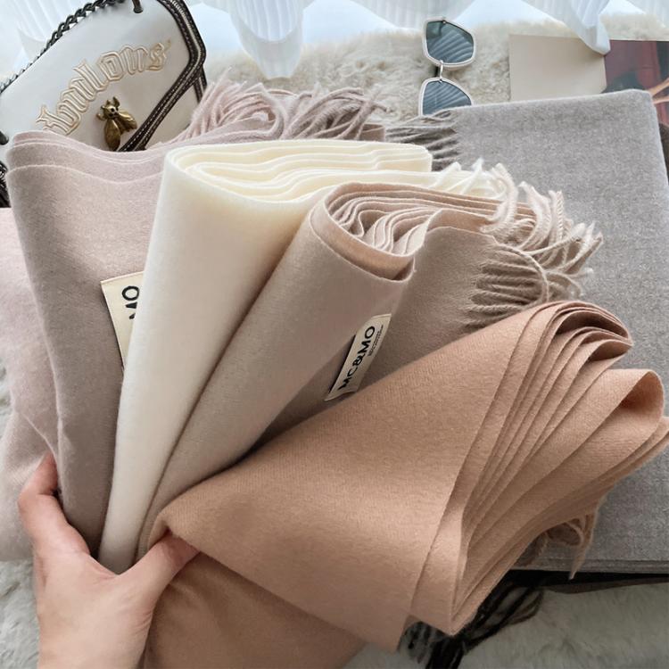 all in one place אביזרי נשים 2021 Winter Women Scarf Female Luxury Brand Scarves Lady Tassel Bandana Women Solid Shawl Wraps Foulard Tippet Pashmina