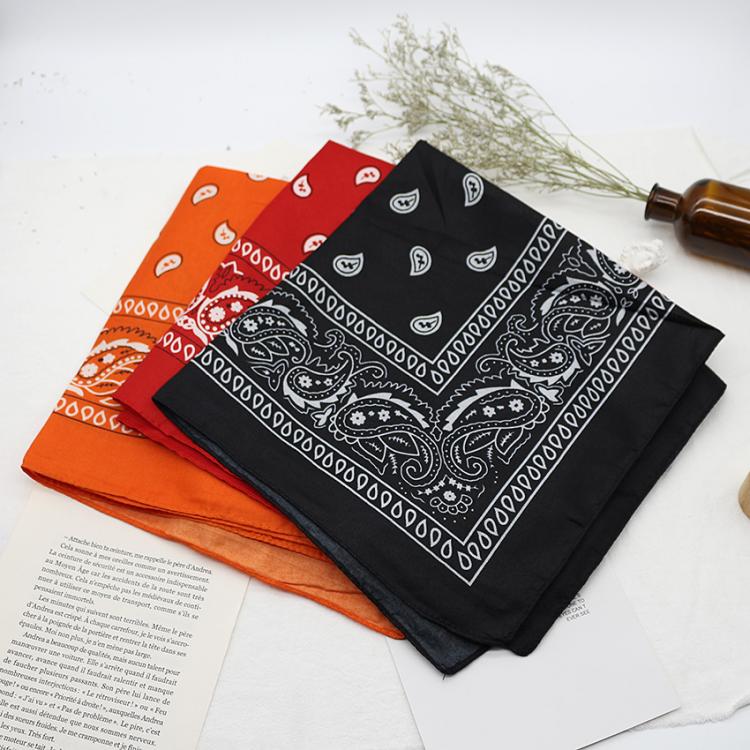 all in one place אביזרי נשים Bandana kerchief Unisex Hip Hop Black Hair Band Neck Scarf Sports Headwear Wrist Wraps Head Square Scarves Print Handkerchief