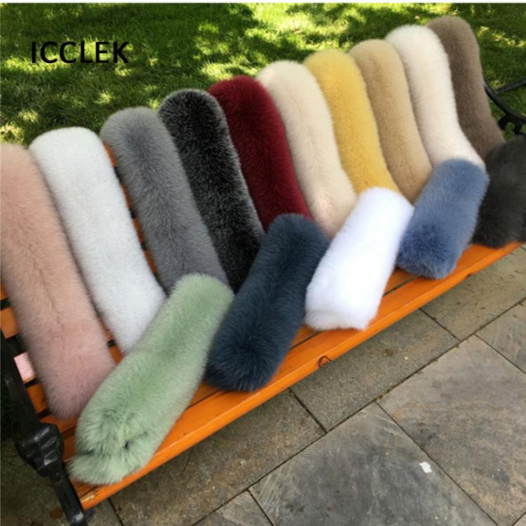 all in one place אביזרי נשים Fox Fur Collar Genuine Leather Grass Scarf Warm Scarf Down Jacket Cotton-padded Jacket Universal Hat Single Buy Oversized Fur
