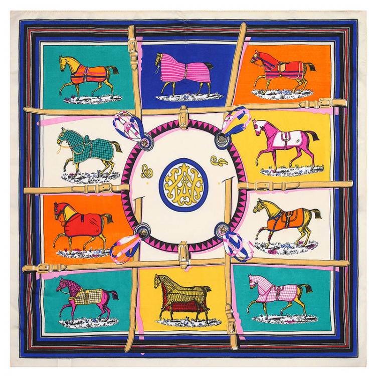 all in one place אביזרי נשים 53cm Classic Lattice Horse Silk Scarf 2021 Fashion Women Square Scarves Bandanna Headband Neck Tie Band Professional Neckerchief