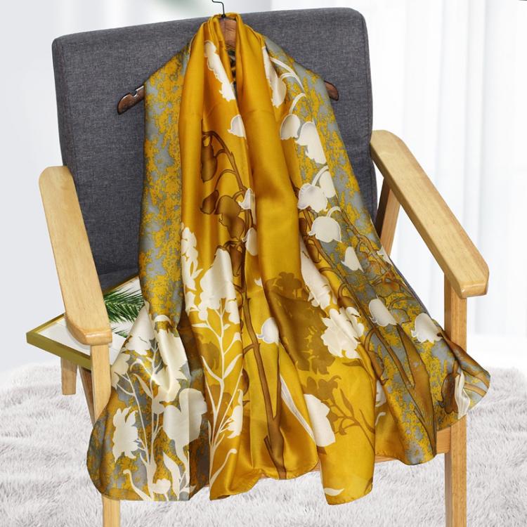 all in one place אביזרי נשים 2021 Women Silk Winter Scarf Luxury Design Print Lady Beach Shawl Scarves Fashion Smooth Foulard Female Hijab